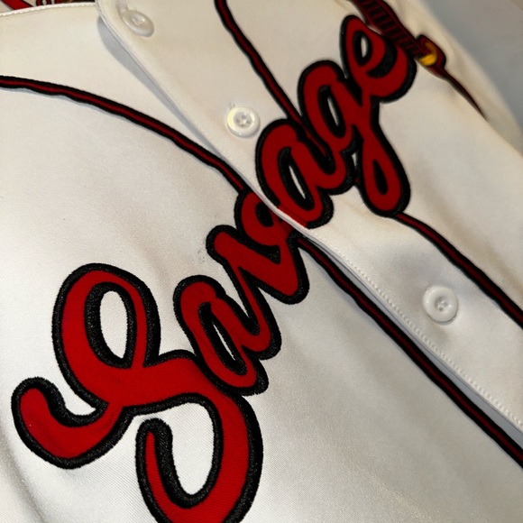 Rare 21 Savage baseball jersey ( savage mode 2 ) Atlanta braves mob style - Picture 2 of 9